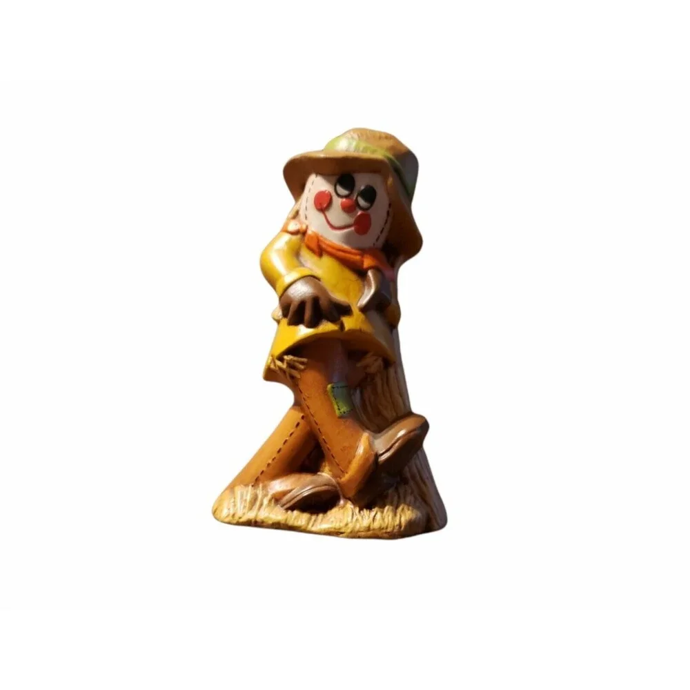 Lot of 3 Scarecrows Snowman Figurines Fall Autumn Winter Decor